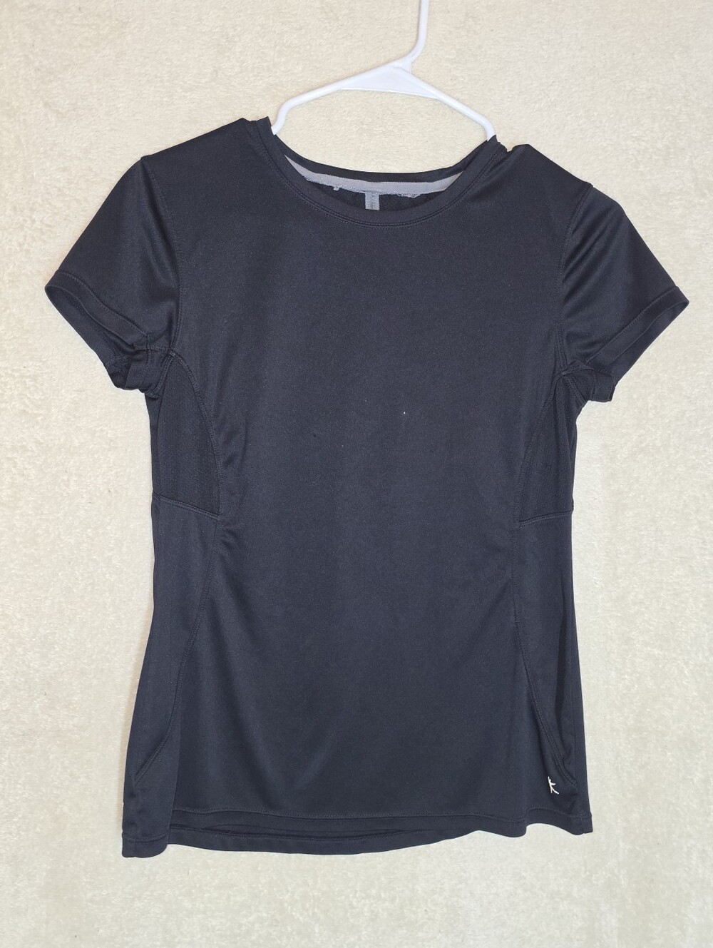 Danskin Now Semi Fitted Size Small Active Blouse Top Black